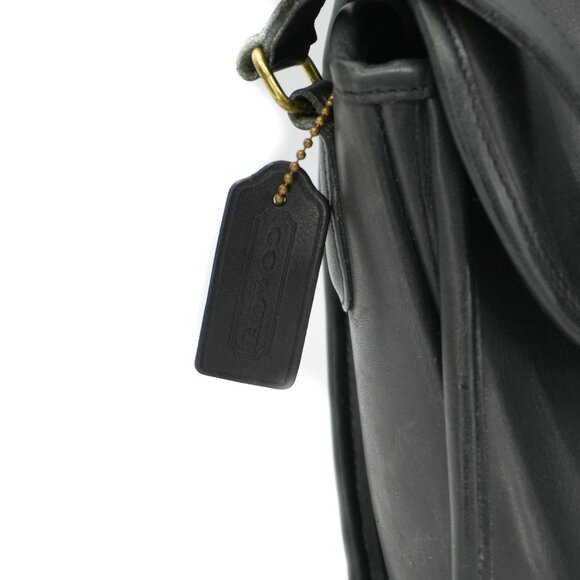 Coach Backpack Vintage Black Leather ITALY Bucket Bag 90s Sonoma Cinch Sling Pur - Picture 7 of 16